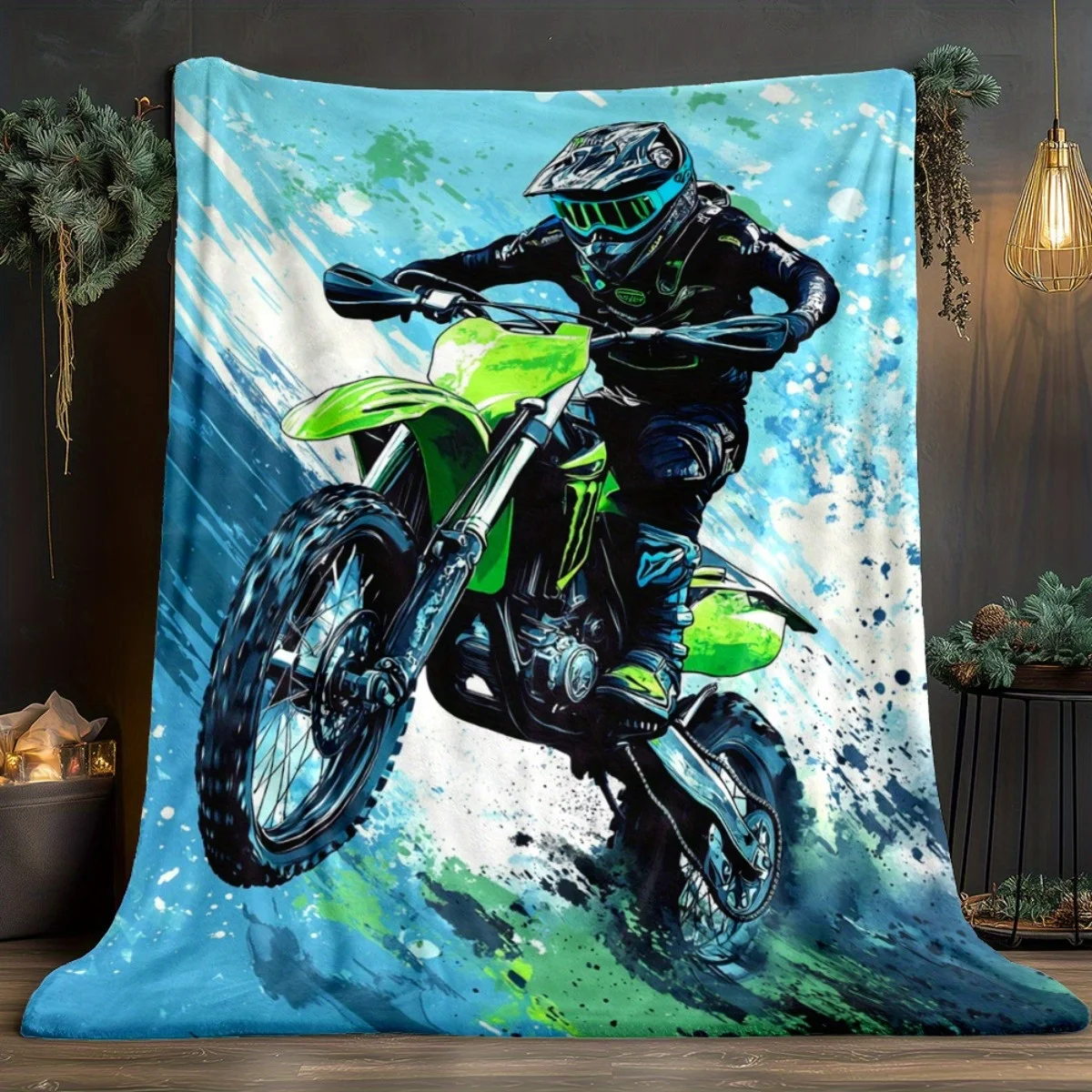 Ultimate Motocross Bike Racing Blanket Throw Large 150x230cm Outdoor Sports Decoration Action Art Home Decor Gift