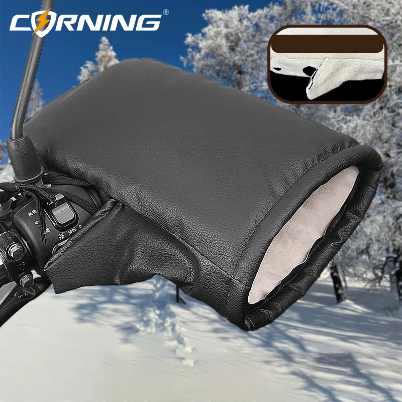 

Motorcycle Winterization Handlebar Muffs Winter Hand Cover Protector Muff Grip Covers Universal Cuffs Plush Rain Guards Gloves