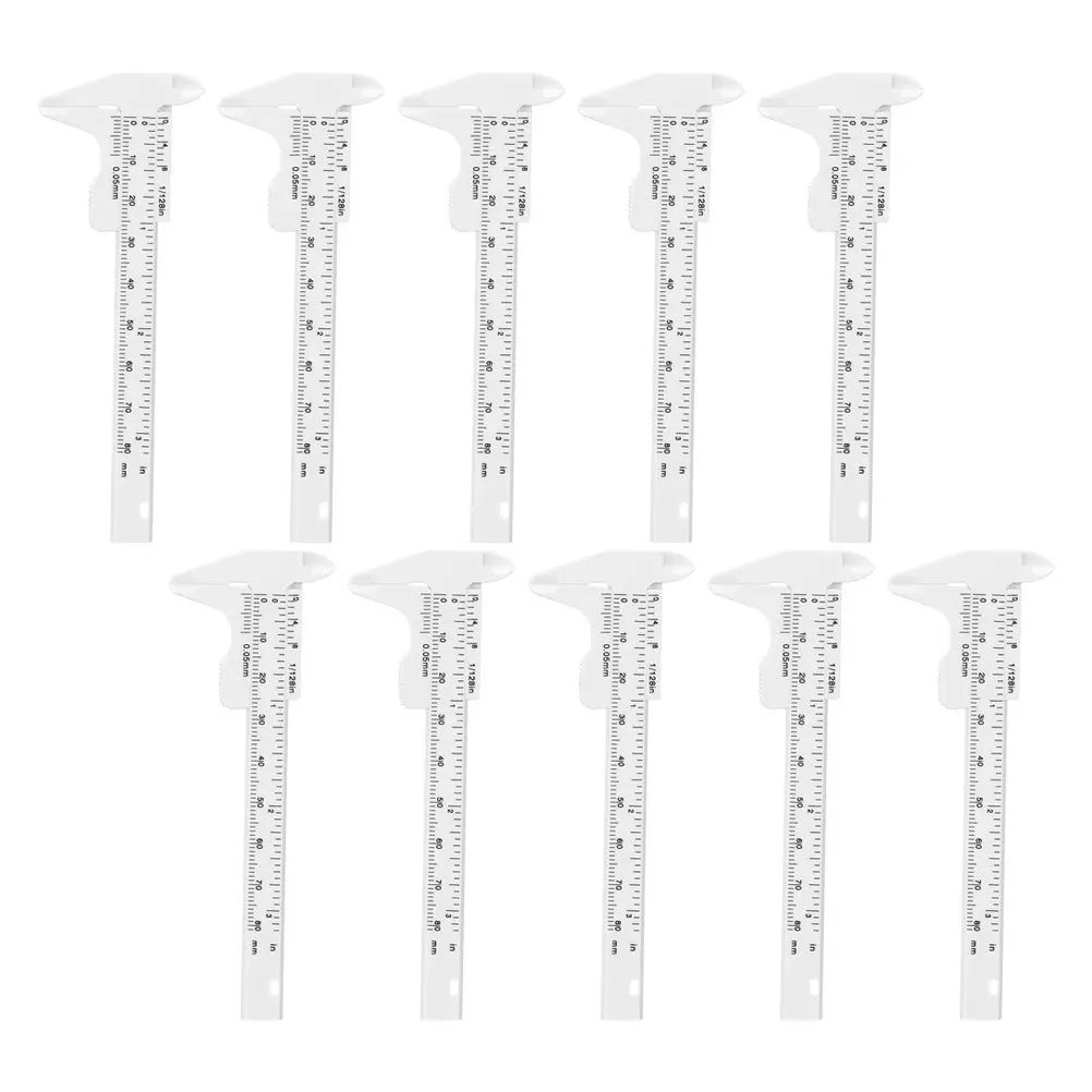 10 pezzi calibri per sopracciglia in plastica righello di misurazione strumento di mappatura delle sopracciglia strumento di misurazione facciale preciso calibro di misura marrone
