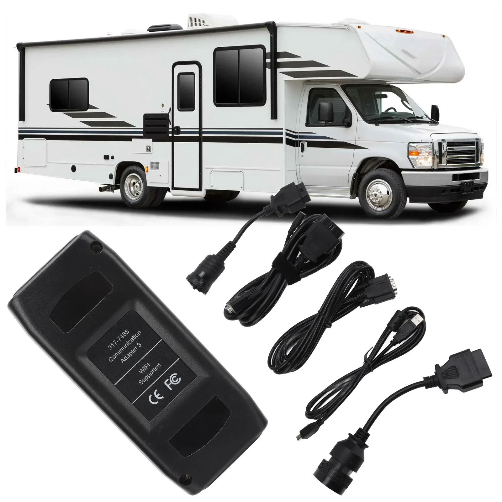 

USB-адаптер связи 2019A ET3 с WIFI 14PIN + 9-контактный диагностический инструмент для тяжелого оборудования для экскаватора грузовика