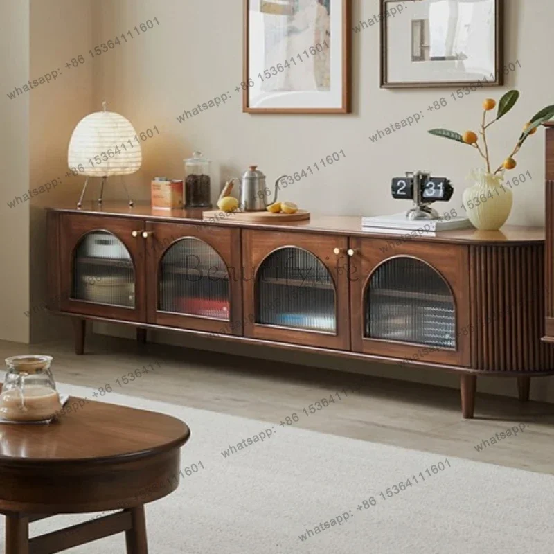 Factory Direct Creative Arched Door TV Stands Design Living Room Small-sized Nordic Solid TV Stands Wood Homestay Home Furniture