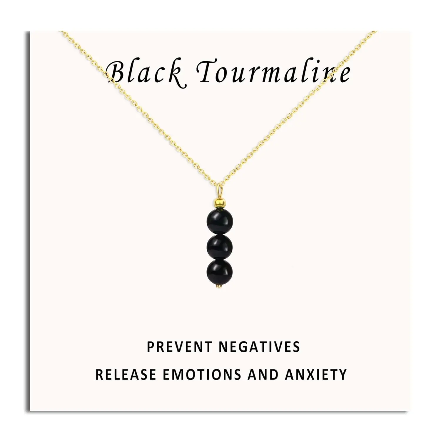 Black Tourmaline Necklace for Women Black Onyx Choker Crystal Necklaces for Girls Black Tourmaline Jewelry as Easter Gifts