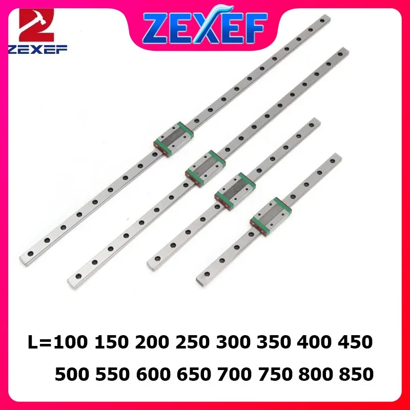 

ZEXEF 9mm Linear Rail Way MGN9C or MGN9H Linear SS Block 3d Printer CNC MGN9 L= 100 200 300 350 400 450 500 600 Mm Linear Guide