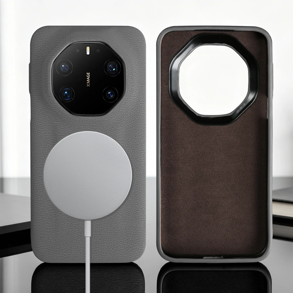 

For Magsafe Case For Huawei Pura 90 P90 Pro Max P80 80 Ultra 70 Mate80 Mate 80 Pro Max Phone Case Magnetic Leather Back Cover