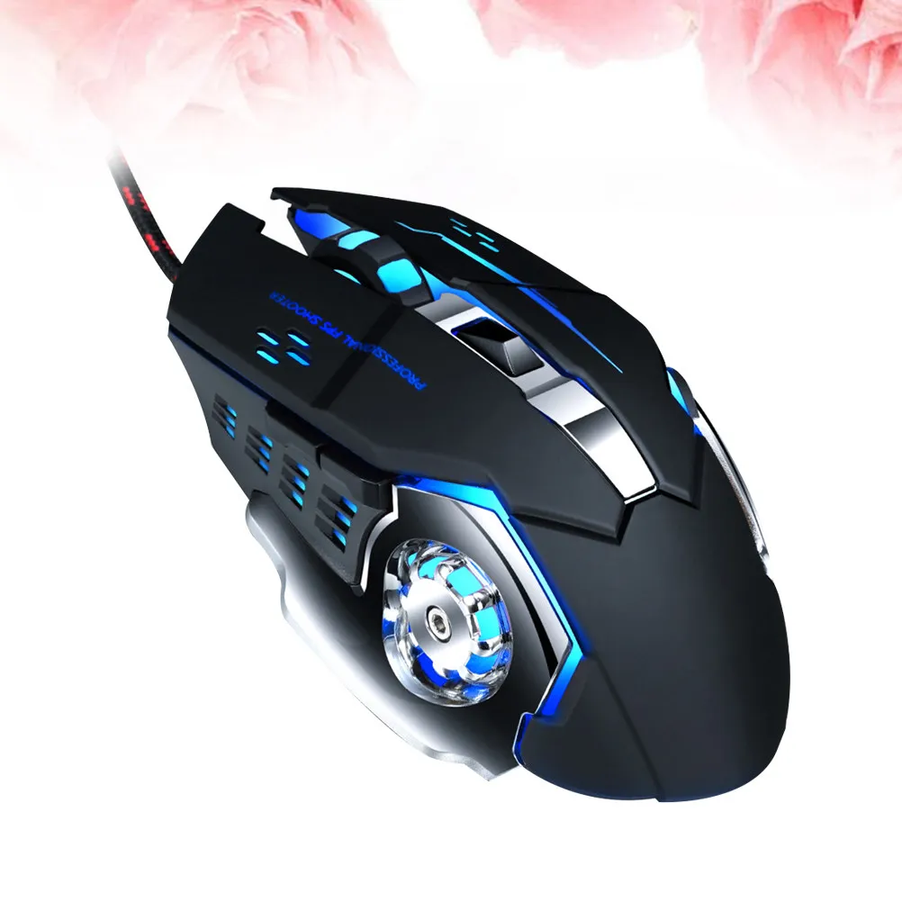 1Pcs Stylish Wired Gaming Mouse USB Plug and Play Designed for Comfort Durability and Precision Ideal for Gamers Black Mouse