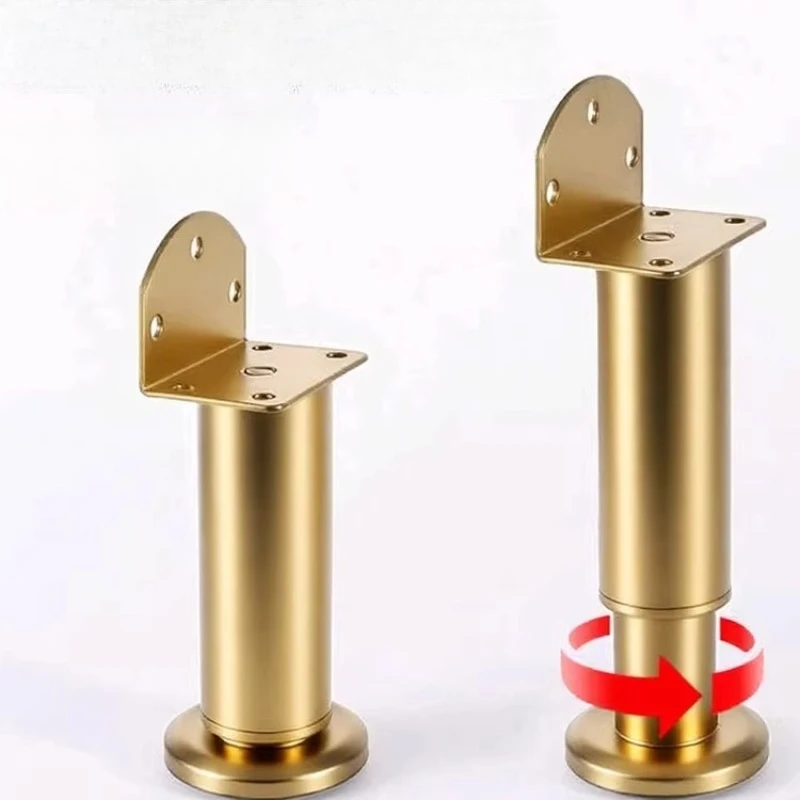 No-Drill Furniture Leg Extenders, Non-Slip Floor Protector Feet, Adjustable Height Support for TV Stand, Cabinet & Nightstand