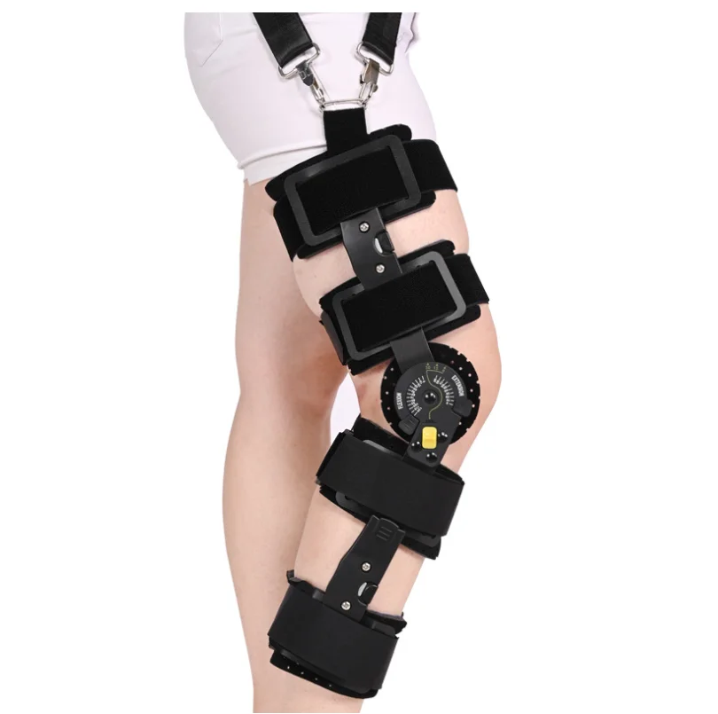 

Factory direct sales Adjustable knee joint fixation brace support meniscus ligament injury lower limb outer knee leg