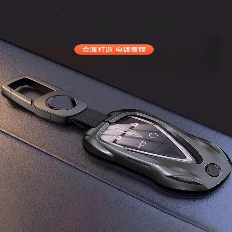 Car Key Case Cover For Changan CS75 Plus CS55 CS35 Eado Oshan X5 X7 UNI-T Metal Key Shell Buckle Accessories