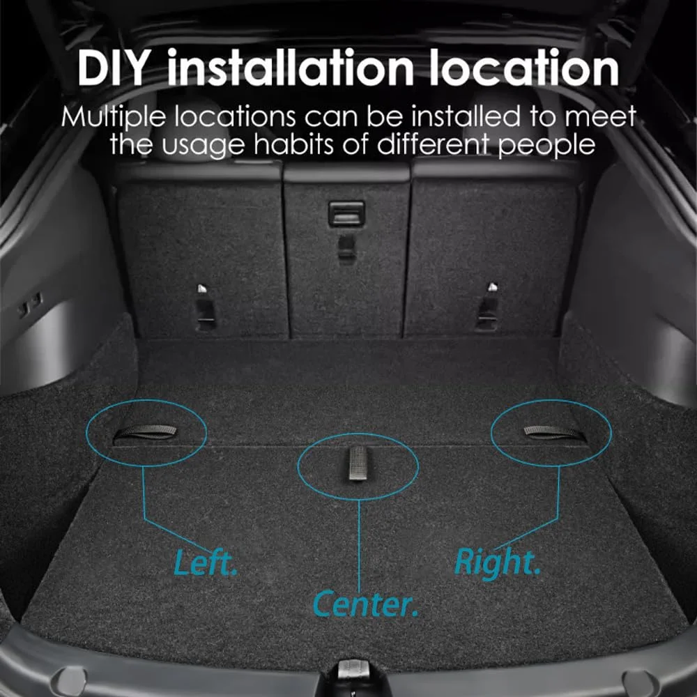 ل تسلا نموذج Y الخلفي الجذع حبل الرباط فتح غطاء صندوق خلفي مقبض سحب حزام منظم السيارة اكسسوارات حصيرة حماية الوسادة