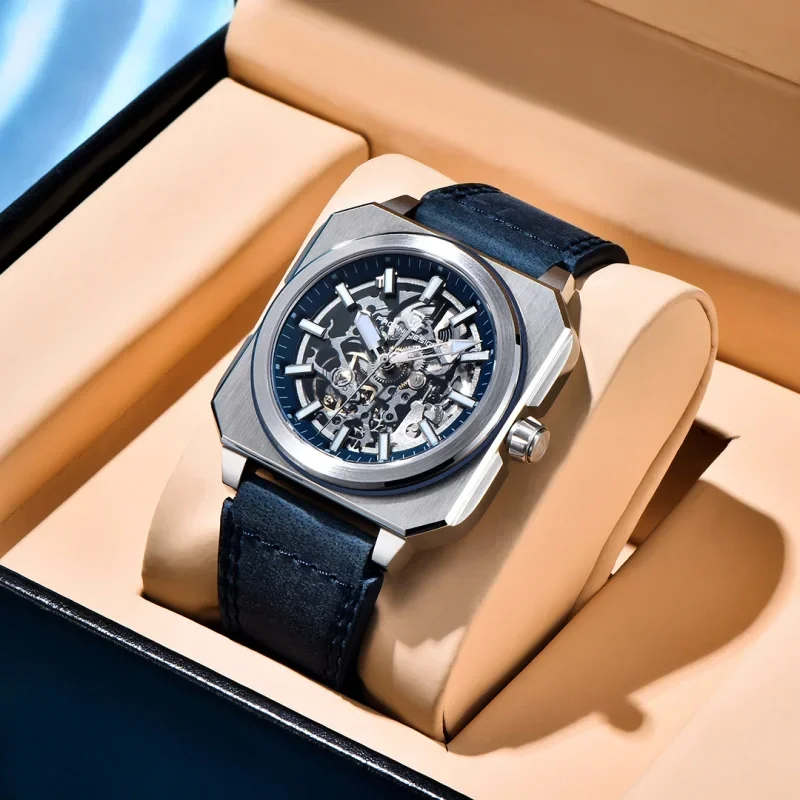 

PAGANI DESIGN 2025 New 38MM Tourbillon Hollow Square Fashion Casual Men Watch Sapphire Glass Night Light Men Automatic Watches