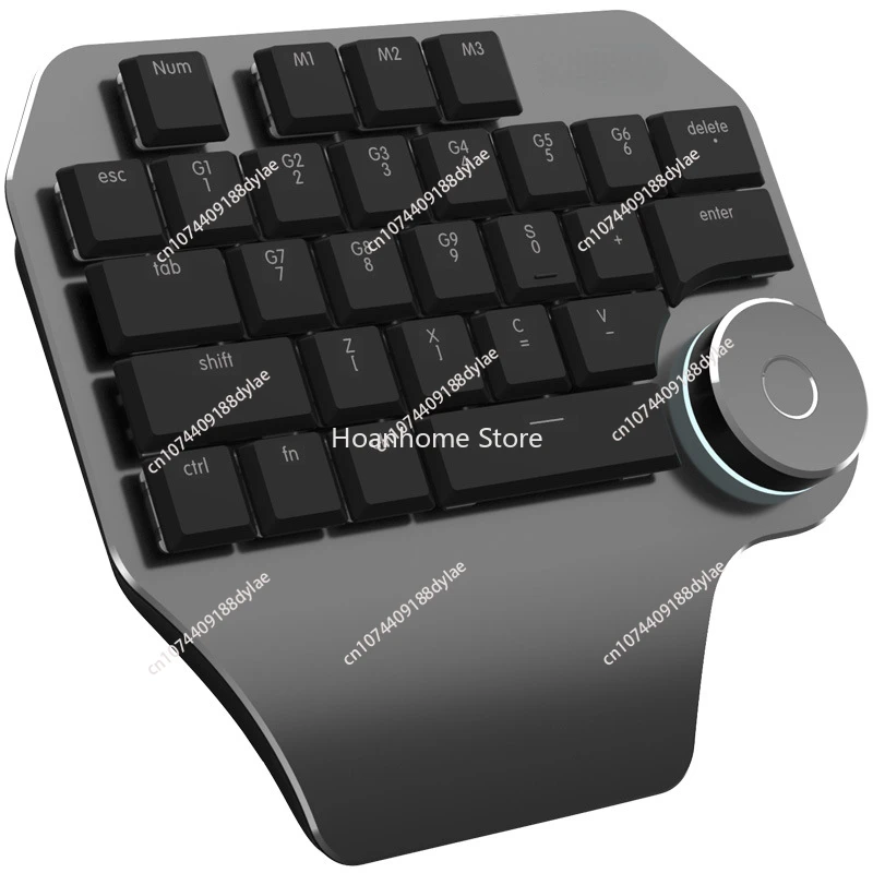 Colorful T11 Single-Handed Keyboard PS/CAD Designer's Shortcut Key Voice Tool Flat Keyboard