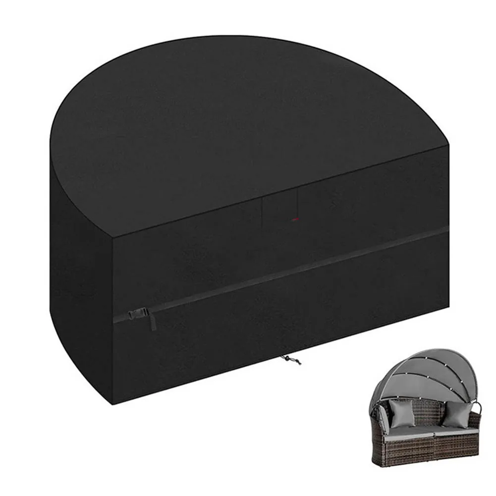 

Outdoor Lounger Island Protective Cover with Waterproof Tape on Seams and Reinforced Straps to Withstand Wind and Rain