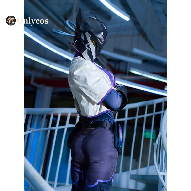 Game VALORANT VYSE Cosplay Costume Full Set Uniform Props Accessories Men Halloween Carnival Party Onlycos