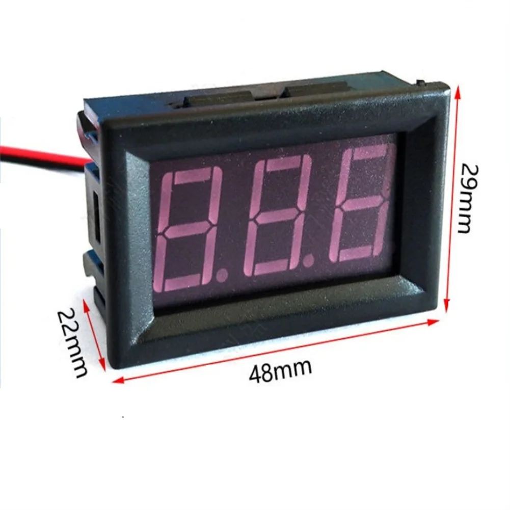 Мини-Вольтметр постоянного тока 5-120 В, 0,56 дюйма, светодиодный дисплей, измеритель напряжения, тестер напряжения, измеритель для автомобиля, мотоцикла, электрический