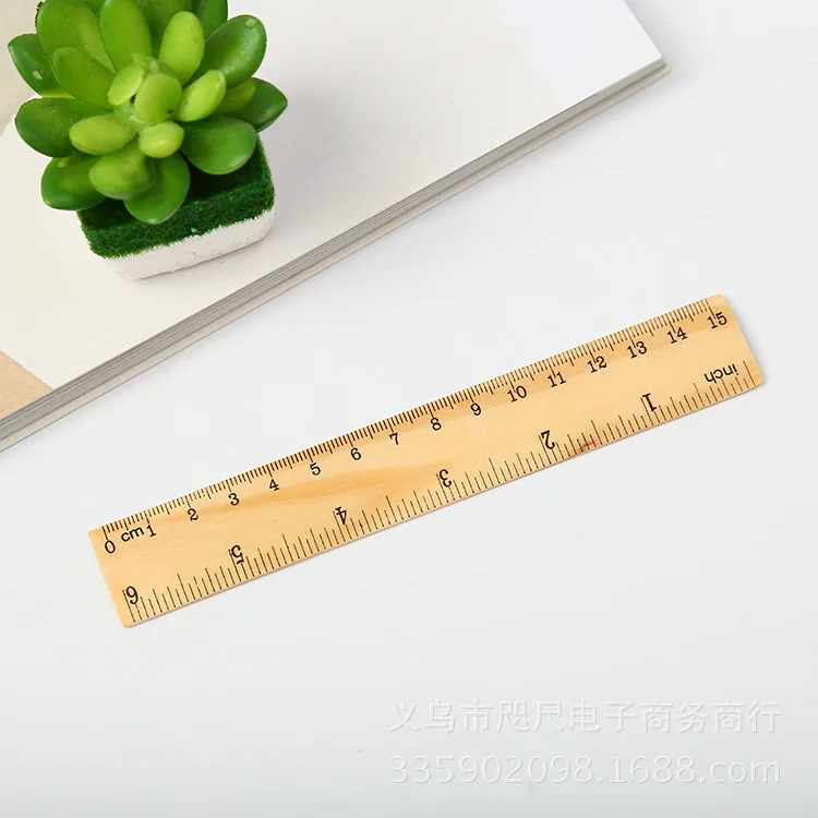 3pcs 15cm 20cm 30cm Wooden Ruler Precision Measurement Tool for Writing Drawing Learning Office Stationery Student Gift Ruler