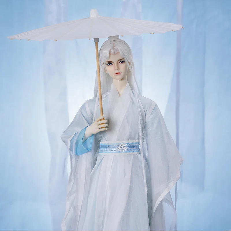 1/3 Scale BJD Wigs Ancient Costume Hanfu Vintage Long Hair Styling Samurai Wig For SD13 SSDF ID72 Uncle Doll Accessories A1415