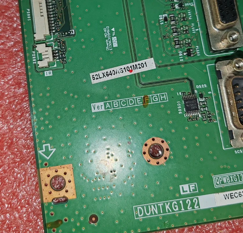 Placa base de TV QPWBXG122WJN2 DUNTKG122 52LX640, foto física bien probada