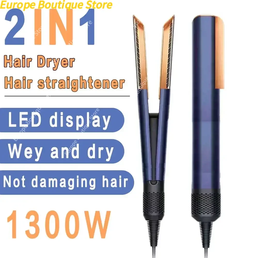 

Профессиональный фен и выпрямитель 2-в-1, утюг с отрицательными ионами, долговечный инструмент для укладки, выпрямитель для влажной и сухой уборки