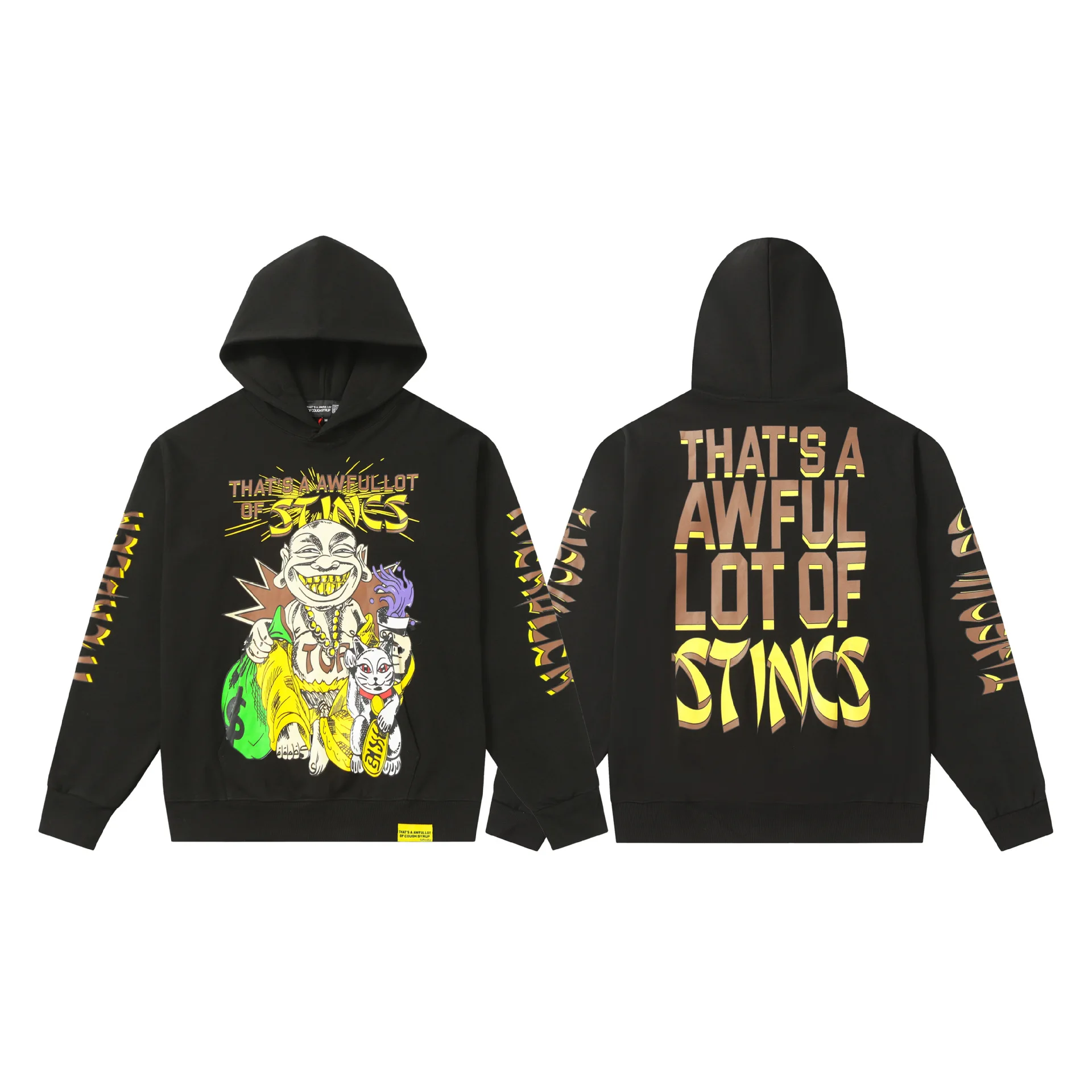 THAT'S A AWFUL LOT OF COUGH SYRUP  T-shirt casual high street loose long-sleeved hooded hoodie