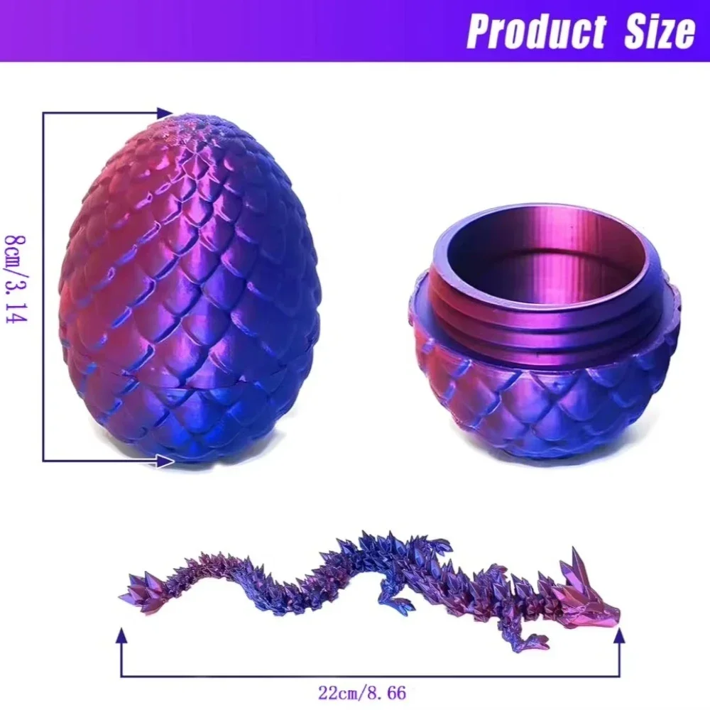 الإبداعية الضغط التنين البيض الحرباء البندول 3D الطباعة مجموعة كاملة من الهدايا الملونة مجموعة اللعب الديكور الملونة