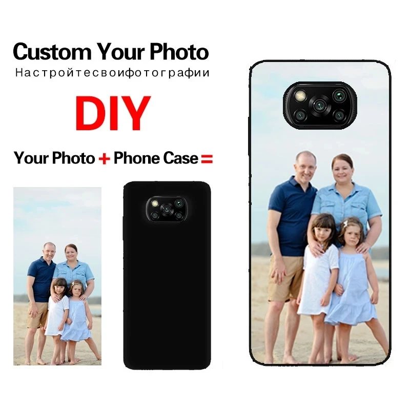 Custom Photo Tempered Glass Case For Xiaomi POCO X3 X2 M3 M4 X4 F2 X5 F5 C55 C51 Pro F3 GT NFC 5G Unique Bumper DIY Case Coque