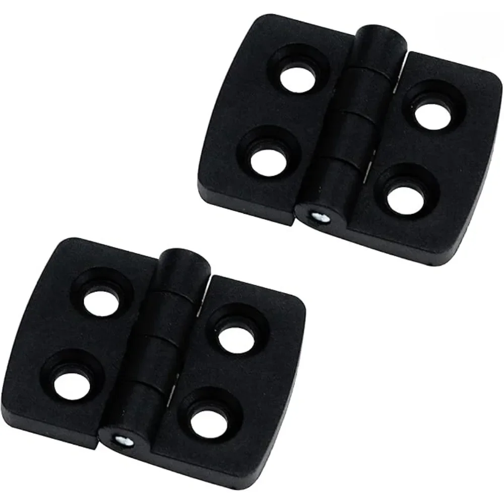 Engsel Plastik Kuat Baru Peralatan Industri Bantalan Pintu Kabinet Listrik Engsel Plastik Mini Tetap 30X39 Mm Hitam 10 Buah
