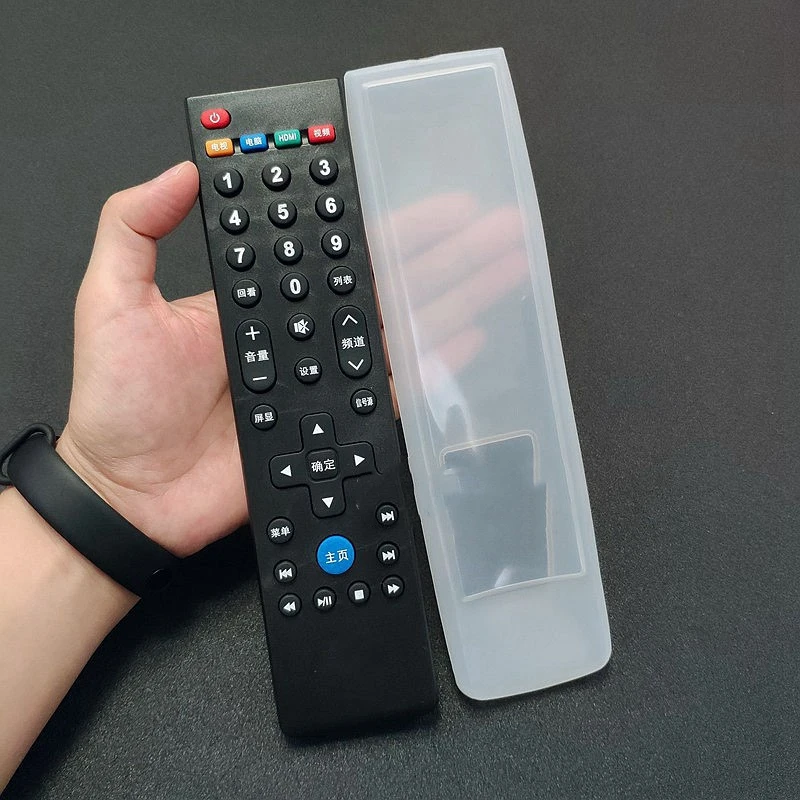 1pcs Durable Soft Silicone TV Remote Control Covers Transparent Dustproof Remote Controller Protective Case 20*5*1.7cm