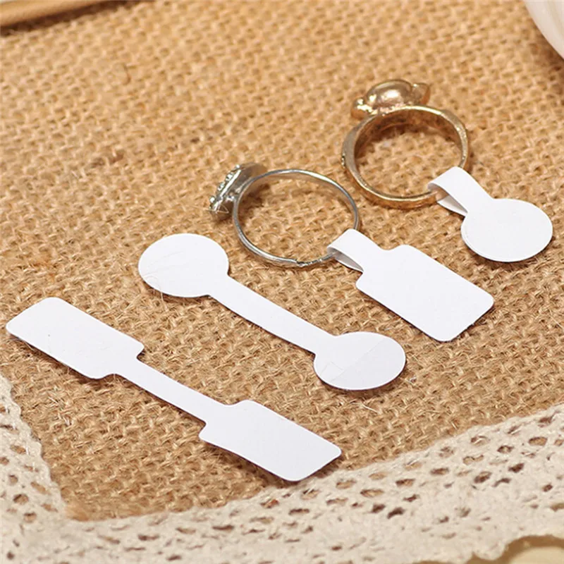 100Pcs/bag Blank Price Tags Necklace Ring Earrings Pendants Jewelry Labels Paper Stickers Retail Store