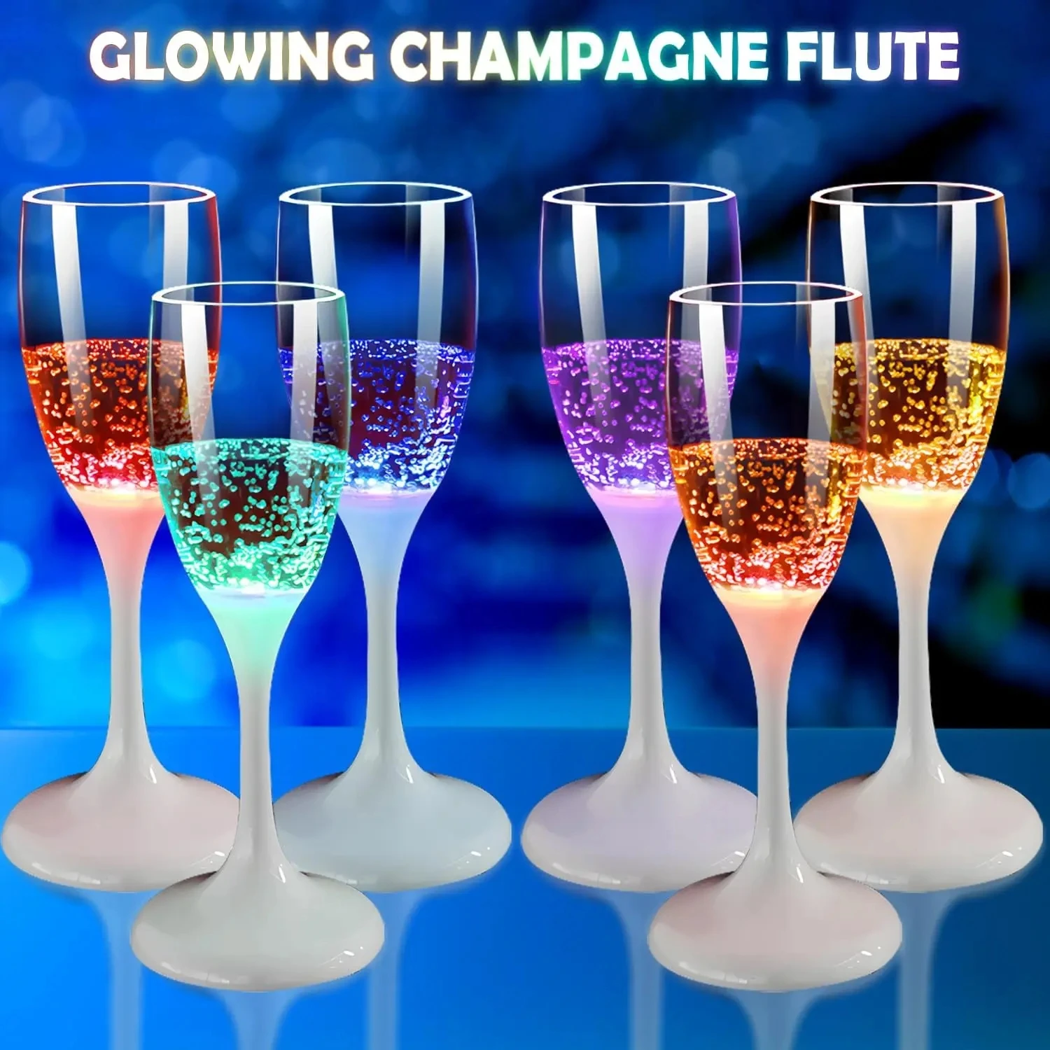 1Pcs Led Flashing Cup Glowing Cup Glow Party Cups Glowing Champagne Glass Glow in The Dark for Xmas Bar Wedding Party Supplies