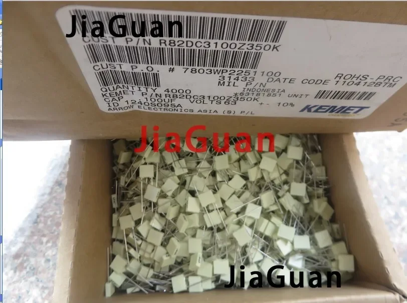 

50PCS AV R82 0.1UF 63V P5MM ARCOTRONICS copper film capacitor KEMET 104/63V MKT 100NF RSB 0.1uF/63V 104 free shipping