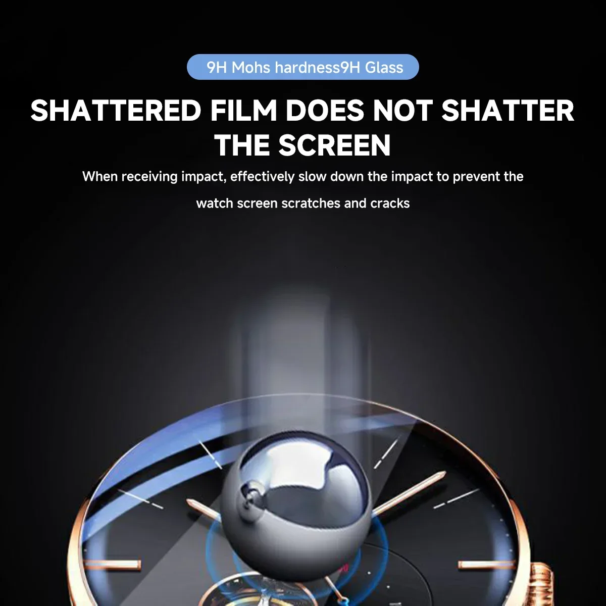 2-5 قطعة العالمي الزجاج المقسى Smartwatch واقي للشاشة طبقة رقيقة واقية 28 مللي متر 30 مللي متر 32 مللي متر 38 مللي متر 40 مللي متر 41 مللي متر 42 مللي متر قطر 26-46 مللي متر #3