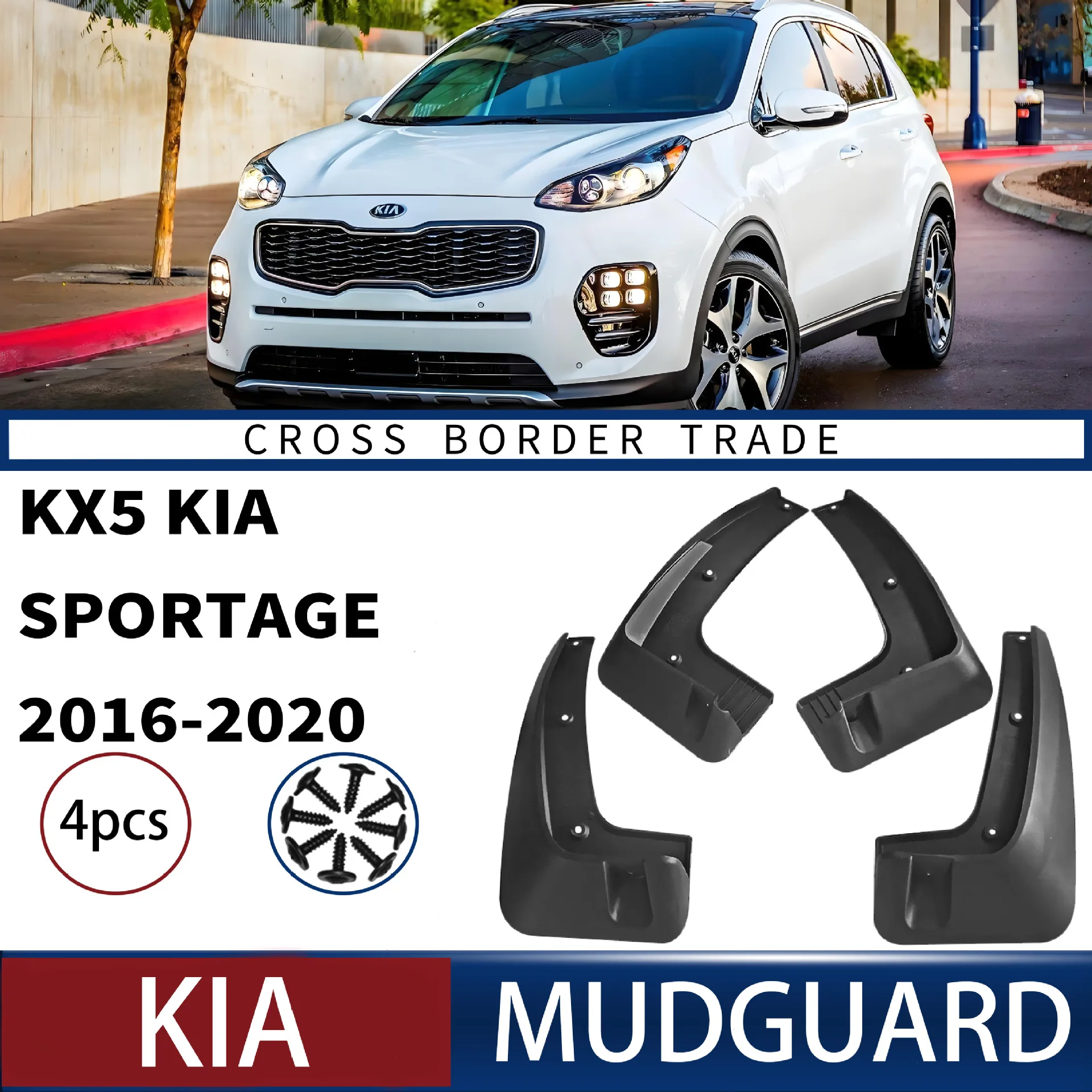 

FOR Kia KX5 Kia Sportage 2016-2020 Car Molded Mud Flaps Splash Guards Mudguards Front Rear Styling Front Rear Car Accessories