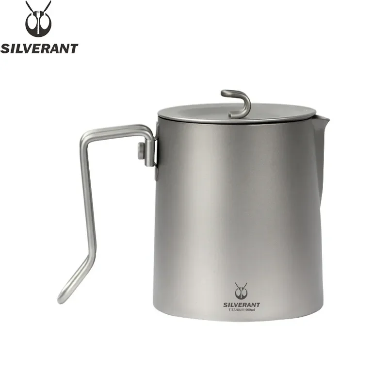 

Pure Titanium Latte Coffee Foam Cup Titanium Kettle With Filter Camping 900ml Pure Titanium Latte Pot