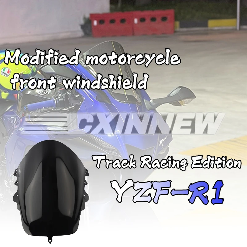 

Motorcycle Windshield For YAMAHA R1 YZF-R1 YZF-R1M Windscreen Heighten Windshield Enlarge Wind Spoiler Cover Fairing WR S Racing