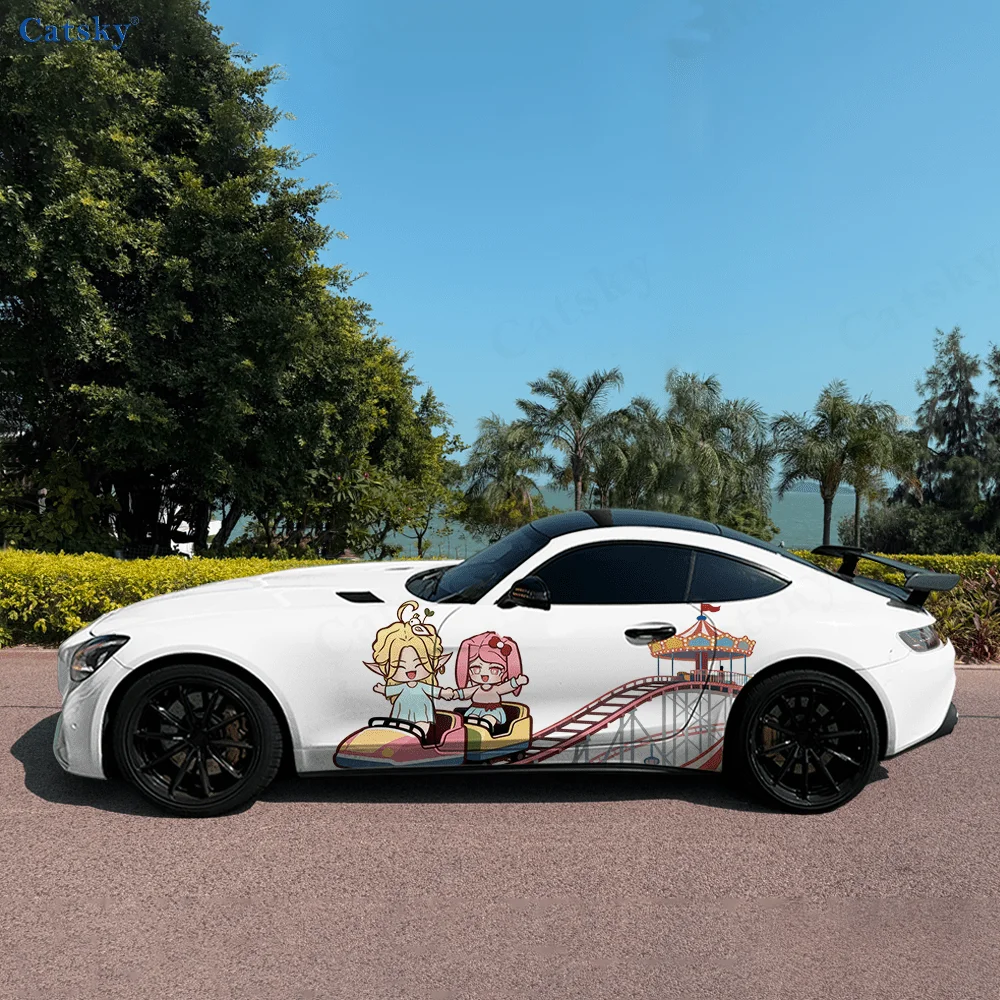 

Детский парк развлечений, автомобильные виниловые наклейки, самоклеящаяся наклейка из ПВХ, подходит для грузовиков, внедорожников, украшения, автоаксессуары, подарок