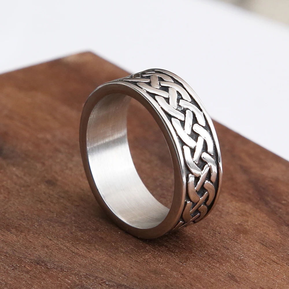 Vintage Stainless Steel Viking Ring Celtics knot Ring For Men Nordic Odin Rune Ring Men's And Women Fashion Jewelry Gifts