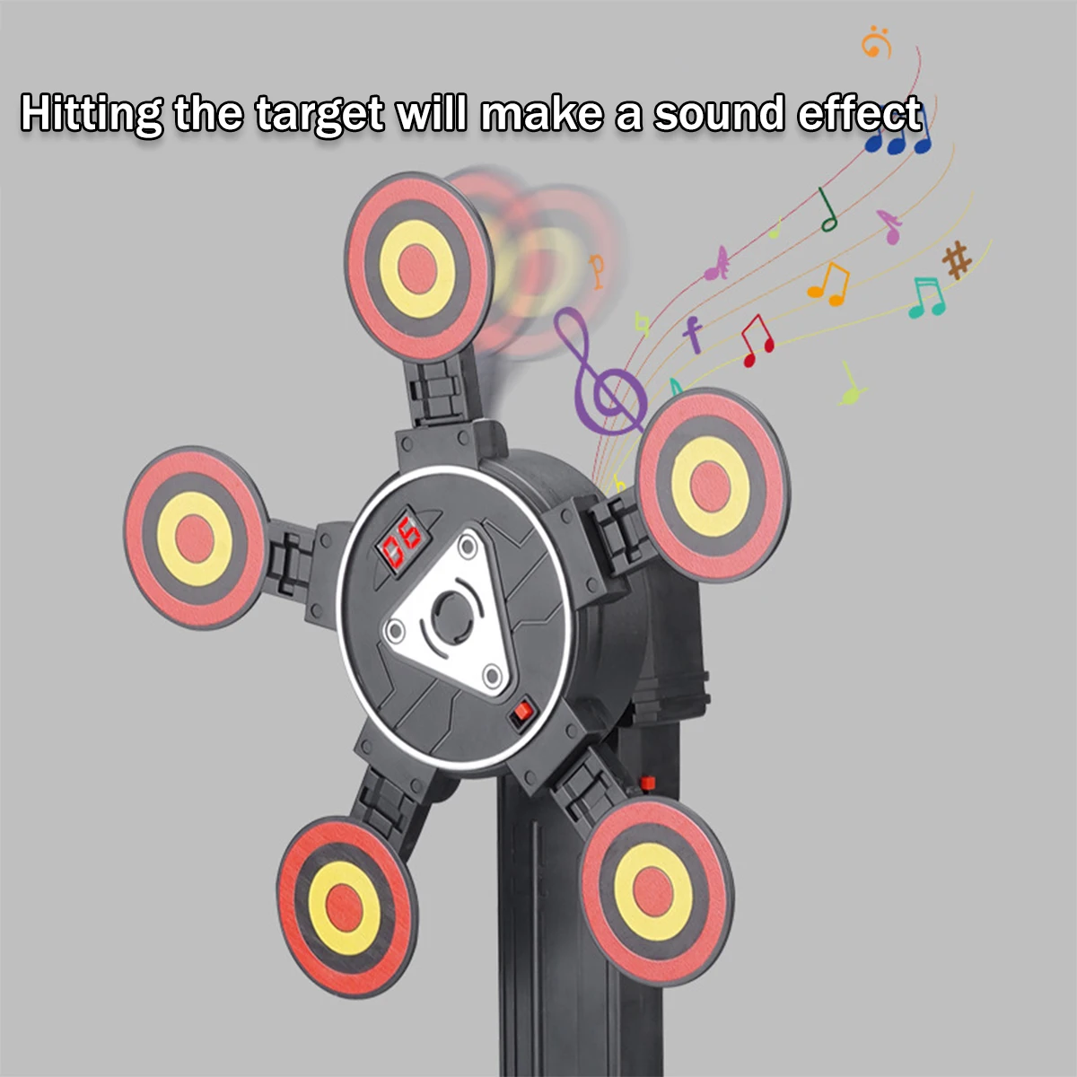 Auto Reset Electric Target 360° Rotating Movable Electronic Digital  Scoring Target Kids Sound Light Shooting Game Toys