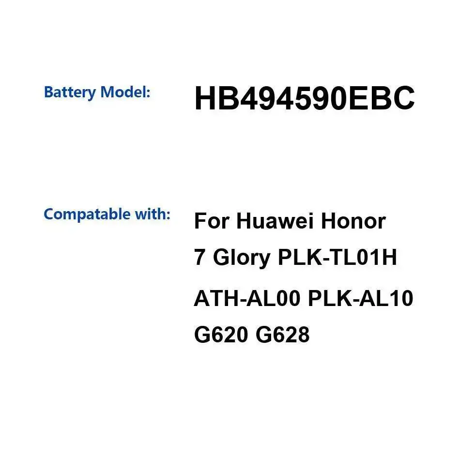

Аккумулятор мобильного телефона HB494590EBC 3000 мАч для Huawei Honor 7 Glory Plk-TL01H Ath-AL00 Plk-AL10 G620 G628
