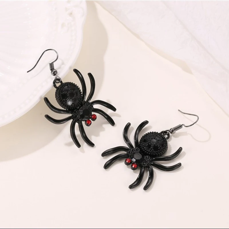 

Halloween Spider Dangle Earrings Cosplay Costumes Decorations Drop Earring for Women Exaggerate Punk Accessories Party Gifts