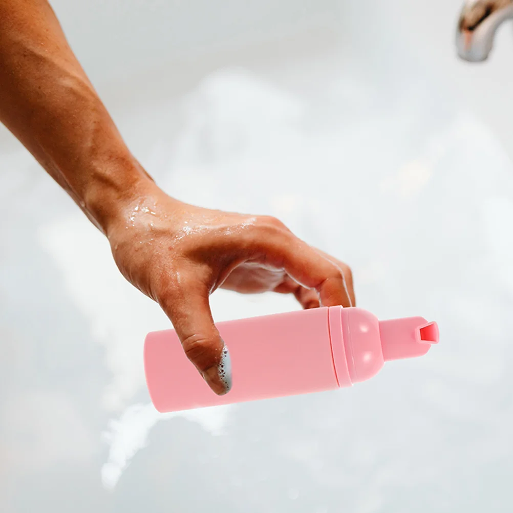 

6 Pcs Pressure Foam Bottle Pink Dispenser Refillable Travel Shampoo Bottles Automatic Pump Dispensers Pp Lotion Lightweight