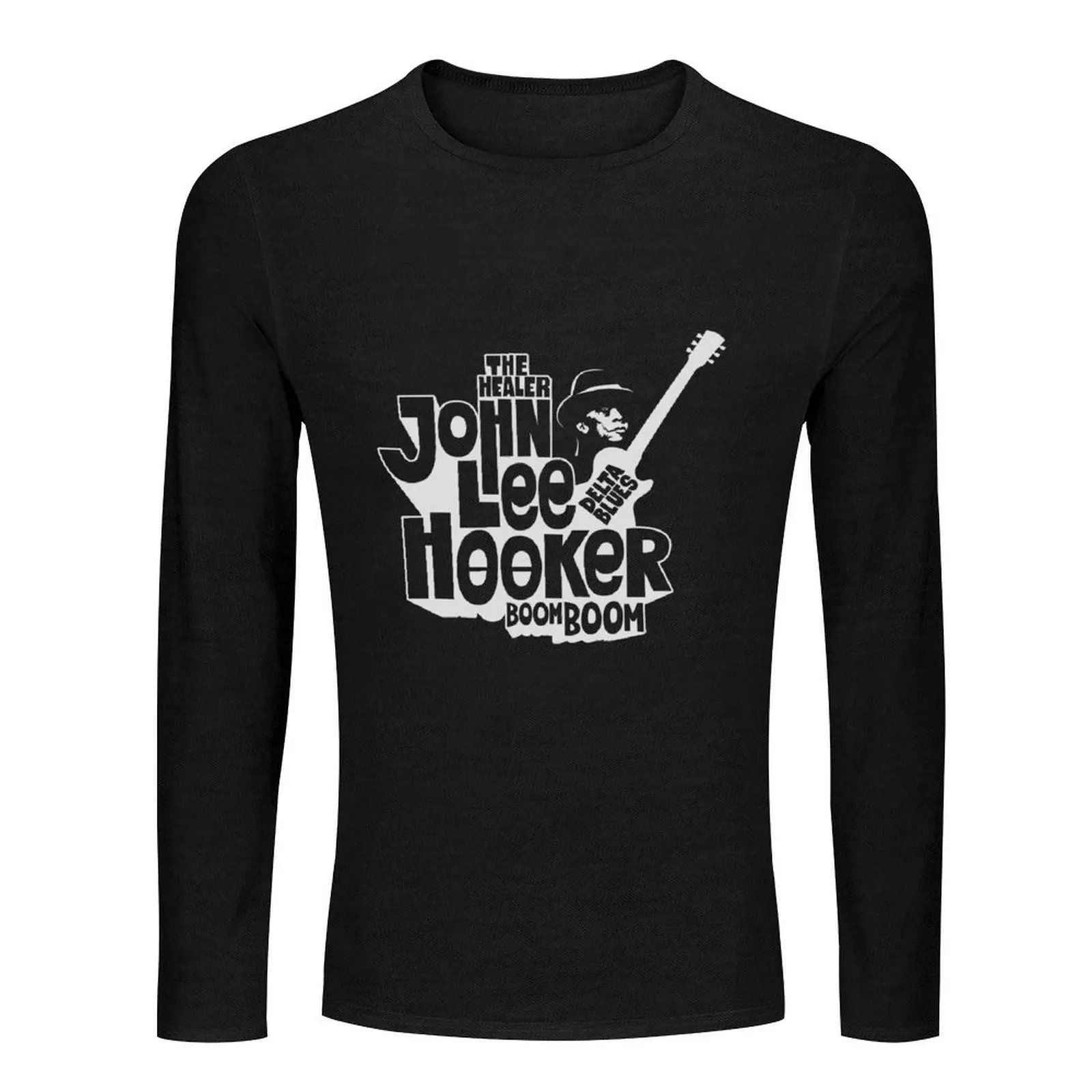 John Lee Hooker 'The Healer' Shirt - Delta Blues Collection Long T-Shirt Blouse tees heavyweight t shirts for men