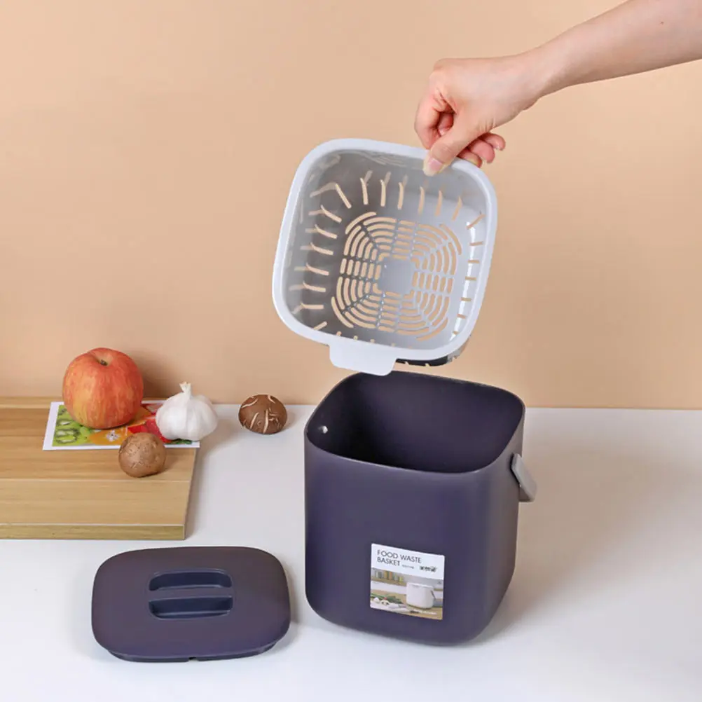 

Plastic Trash Can Waste Basket Garbage Container High Quality Modern Home Office Kitchen Practical Long Lasting Simple