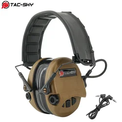 TS TAC-SKY FOR SORDIN ULTRA IPSC Headset, Silicone Ear Muffs, Outdoor Sports Hearing Protection Noise Canceling Tactical Headset