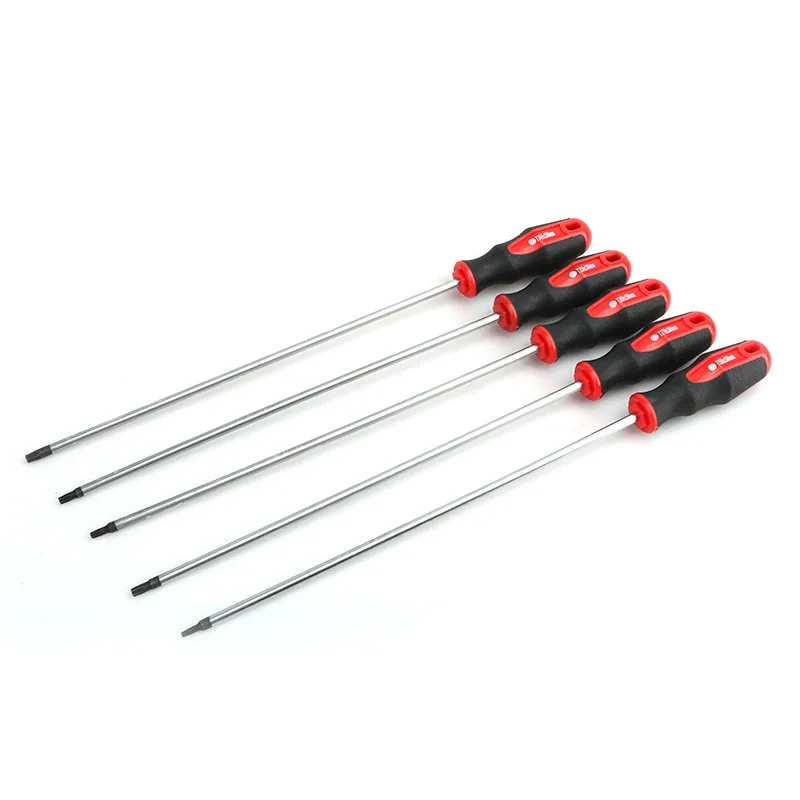 1pcs 6*300mm Lengthened Torx Screwdriver S2 Steel Plum Screw-driver Magnetic Bolt Driver Screw-driving Tools T15 T20 T25 T27 T30