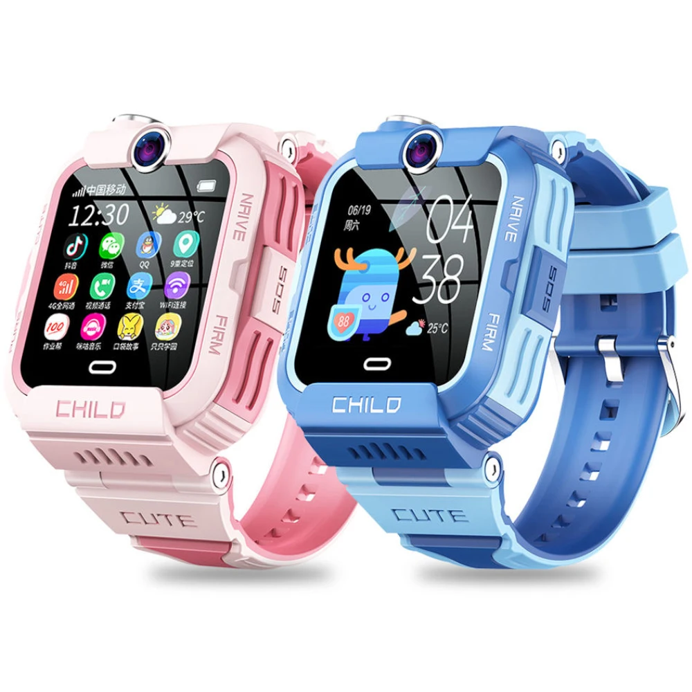 OEM ODM Customized Dual Camera SOS GPS Positioning Kids Smartwatch Sim Card 4G Children Smart Mobile Phone Watch For Boys Girls