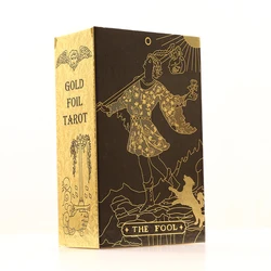 Plastic Waite gold foil tarot rider card English card waterproof game poker divination girl emotional interaction board game