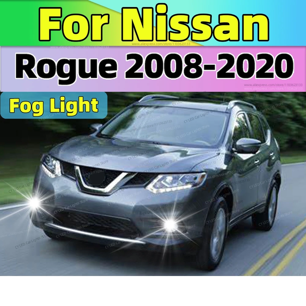 

6000K светодиодный противотуманный фонарь автомобиля передняя лампа 20000LM ультра яркий для Nissan Rogue 2008-2020 2008 2009 2010 2011 2012 2013