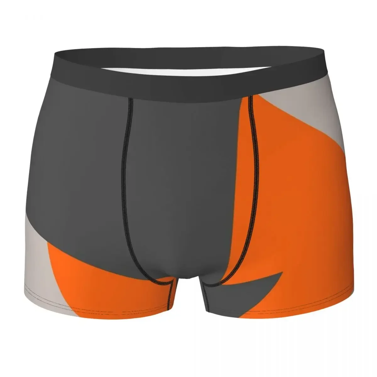 Boxer Underpants Shorts Orange And Grey Triangles Panties Male Breathable Underwear for Homme Man Boyfriend Gift