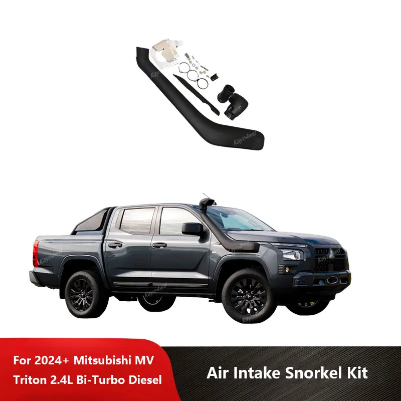 

Pickup 4x4 Accessories Air Ram Intake Snorkel Kit For 2024+ MY24 Mitsubishi MV Triton 2.4L Bi-Turbo Diesel Wading Breath Tube
