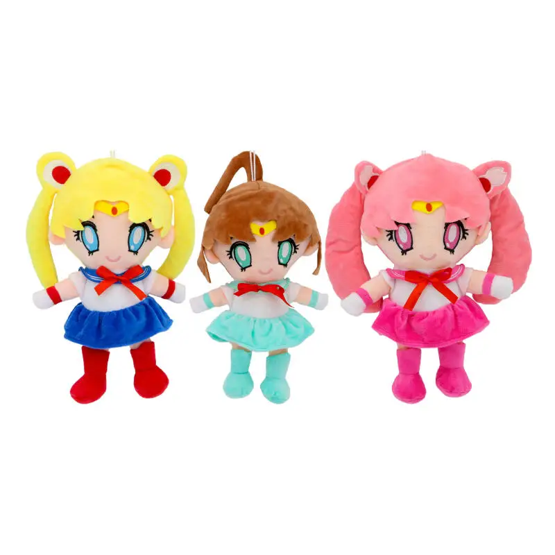 About 25Cm Sailor Moon Tsukino Usagi Chibiusa Kino Makoto Colorful Soft Plush Doll Window Decoration Accompanying Toy Girl Gift